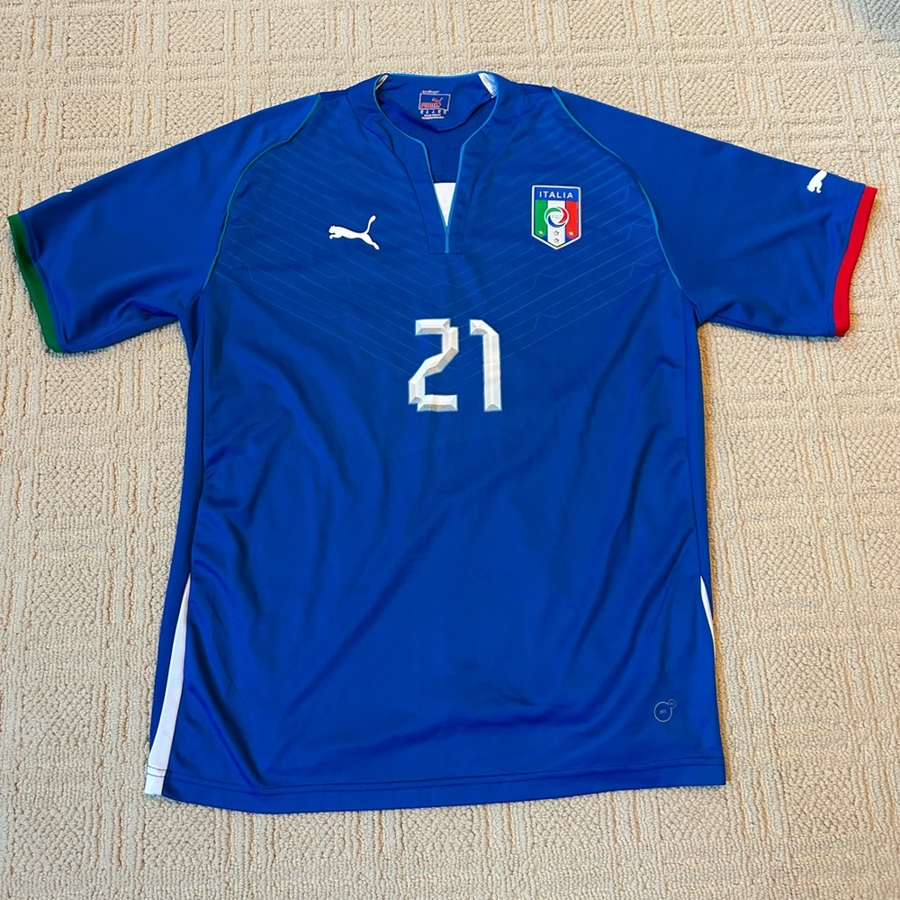 Blue Italia Andrea Pirlo Soccer Jersey